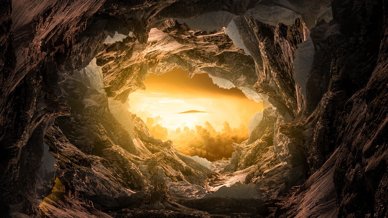 cave, rock, sunlight, light, cavern, stone, rock formation, landscape, nature, fantasy, cave, cave, cave, cave, cave, cavern, cavern, cavern, cavern